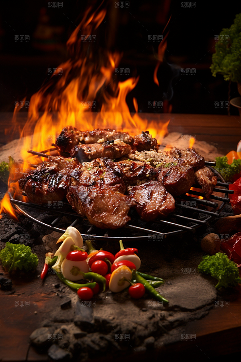 BBQ烧烤美食高清摄影图