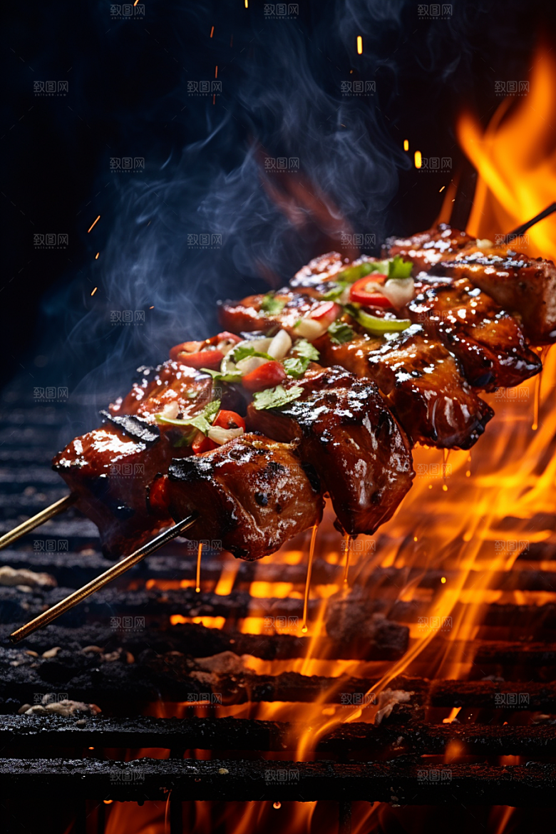 BBQ烧烤美味广告摄影图