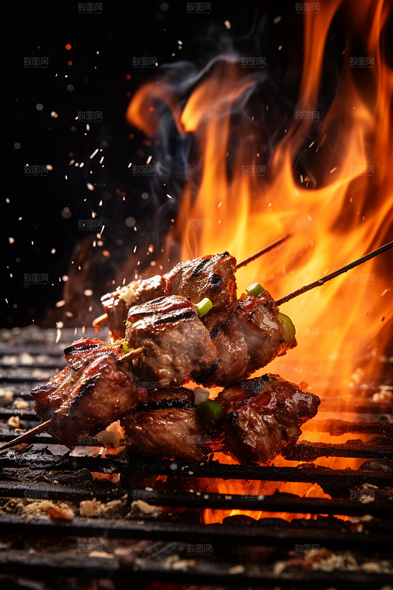 BBQ烧烤高清聚餐摄影图