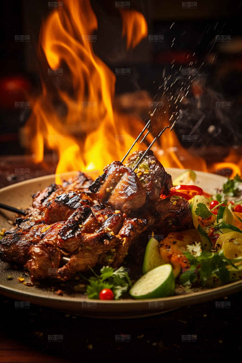 BBQ烧烤广告聚会摄影图