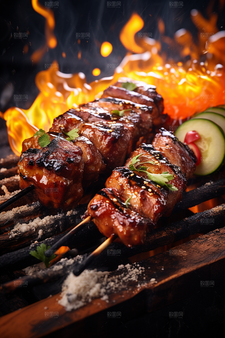 BBQ烧烤广告美食摄影图