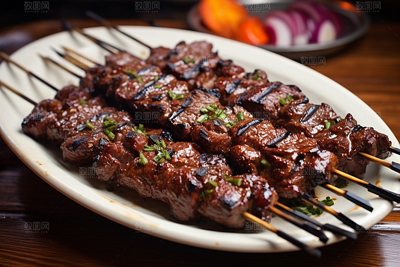 BBQ烧烤聚会烤串摄影图