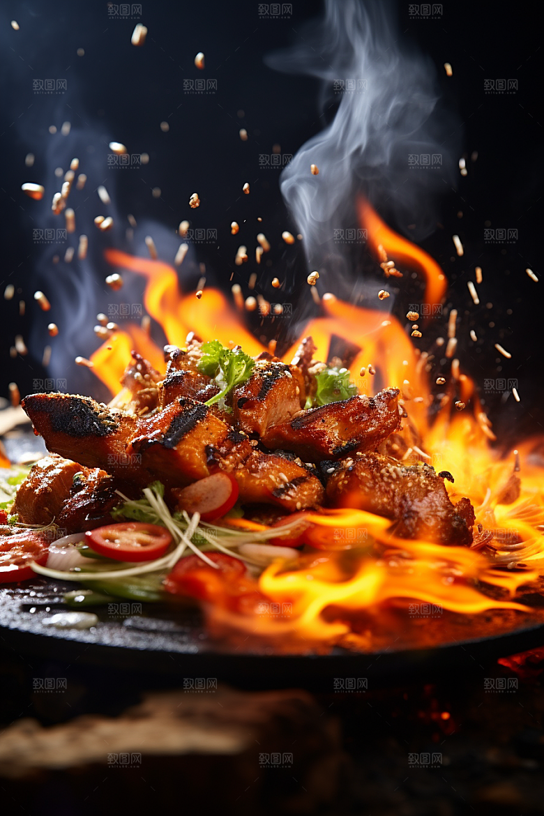 BBQ烧烤肉类聚会摄影图