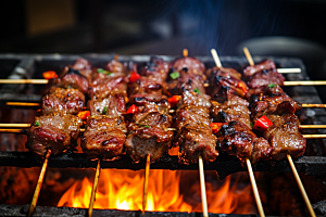 BBQ烧烤火热广告摄影图