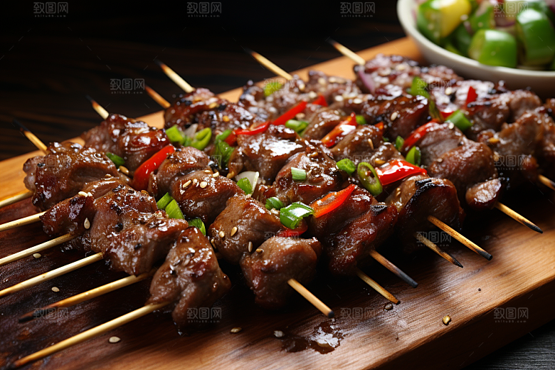 BBQ烧烤火辣美食摄影图