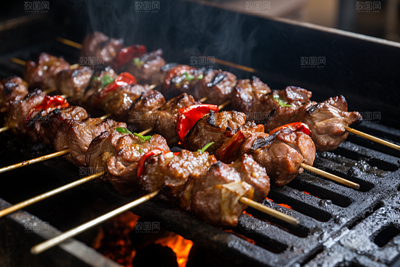BBQ烧烤美食聚会摄影图