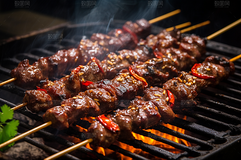 BBQ烧烤肉食广告摄影图
