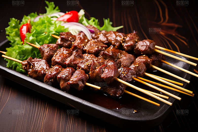 BBQ烧烤美食火辣摄影图