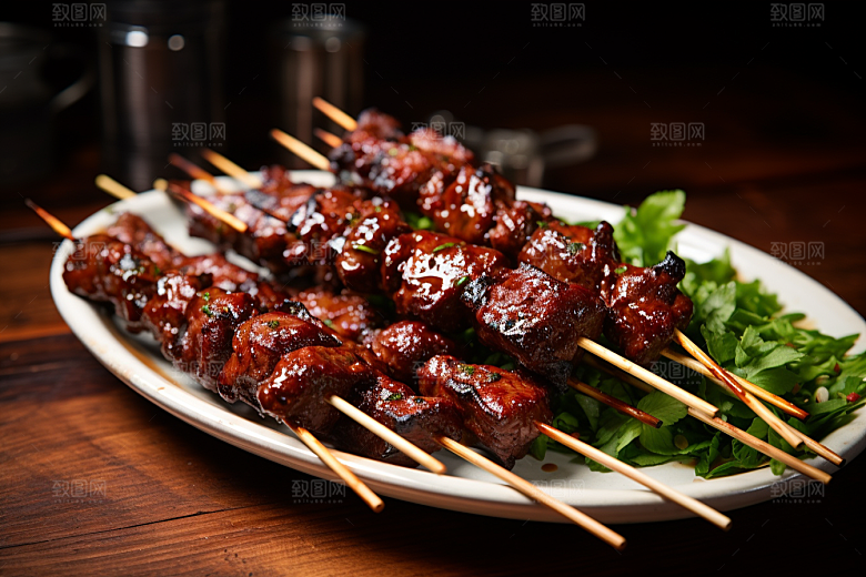 BBQ烧烤火热聚餐摄影图
