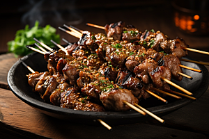 BBQ烧烤美味聚餐摄影图