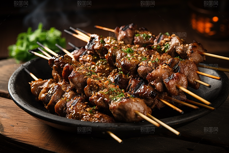 BBQ烧烤美味聚餐摄影图