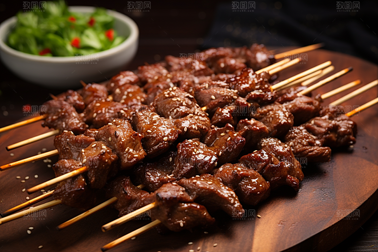 BBQ烧烤火热美味摄影图