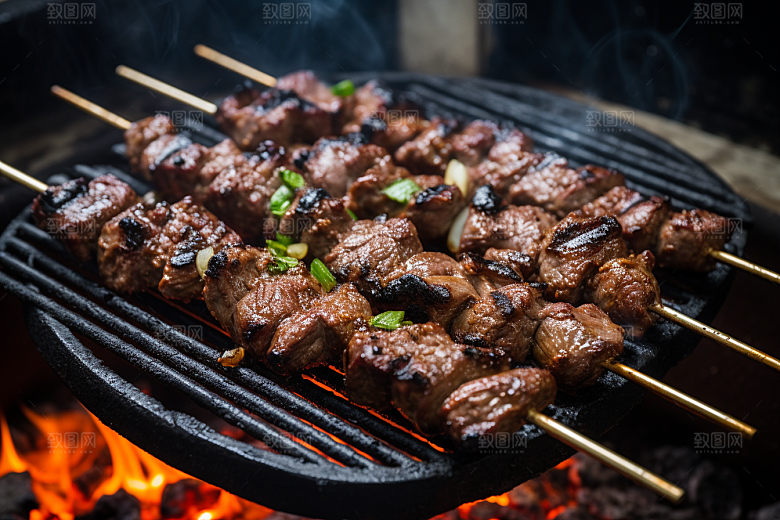BBQ烧烤烤串聚会摄影图