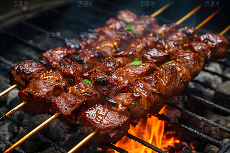 BBQ烧烤火热聚会摄影图