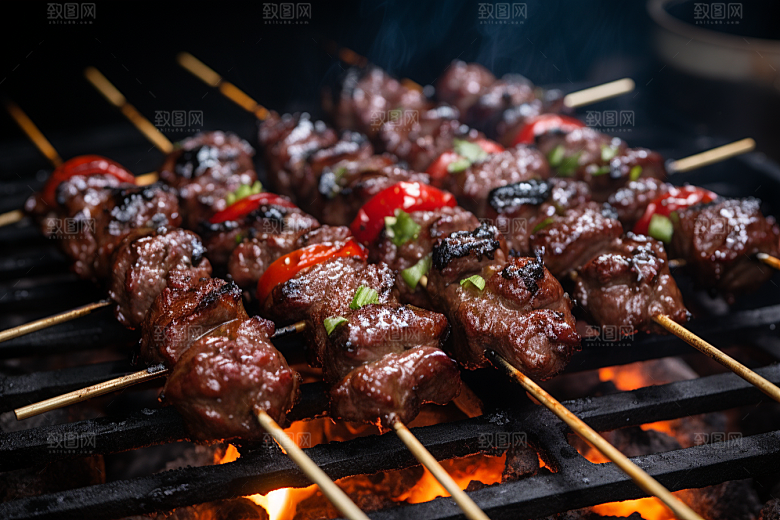 BBQ烧烤聚会聚餐摄影图