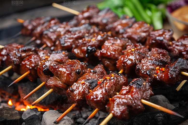 BBQ烧烤聚餐美味摄影图