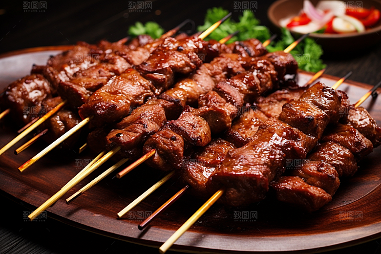 BBQ烧烤烤串美味摄影图