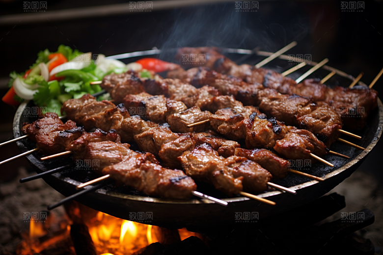 BBQ烧烤美味聚会摄影图