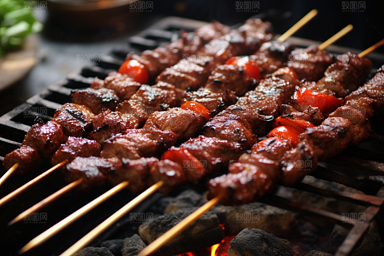 BBQ烧烤肉食广告摄影图