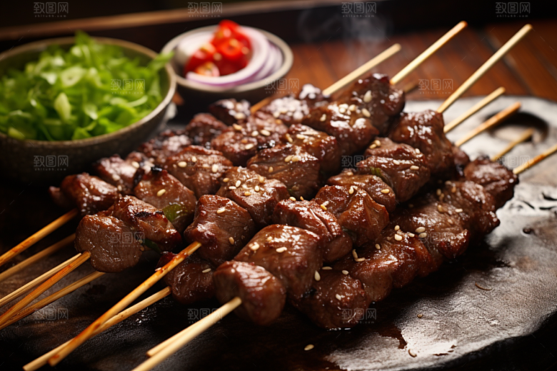 BBQ烧烤火辣聚餐摄影图