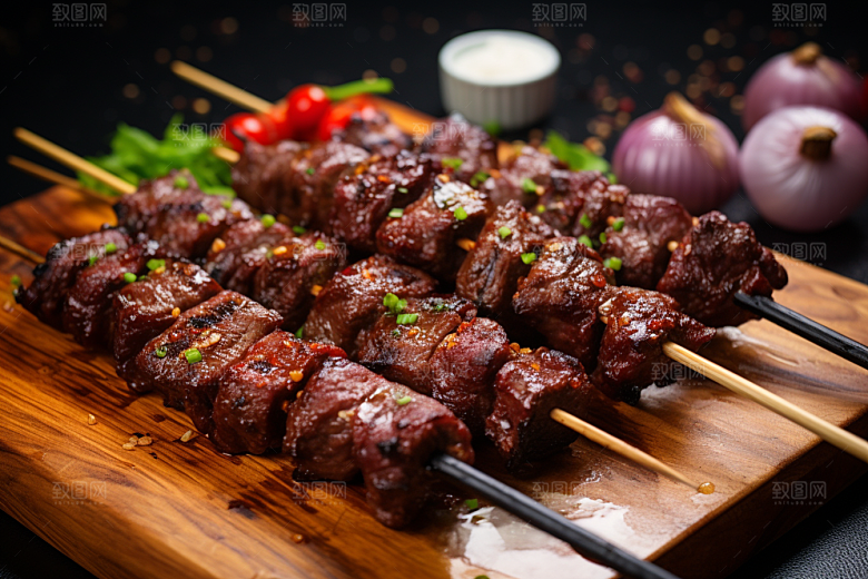 BBQ烧烤美食美味摄影图