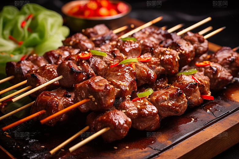 BBQ烧烤肉类火热摄影图
