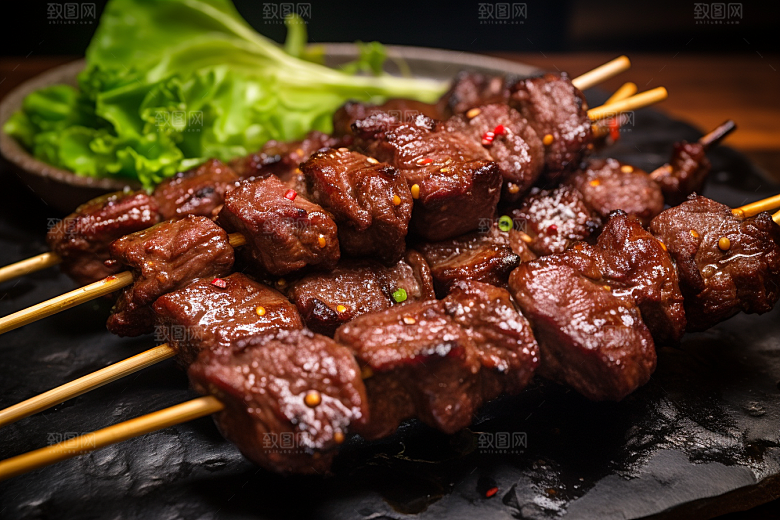 BBQ烧烤烤串聚会摄影图