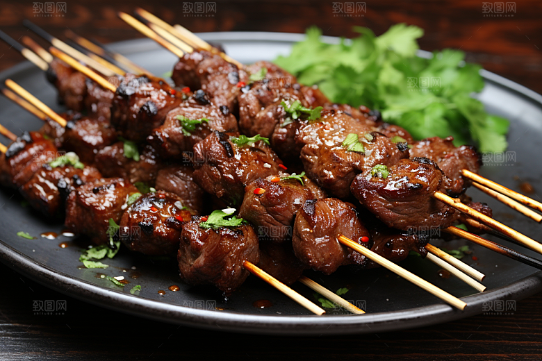BBQ烧烤美味肉类摄影图