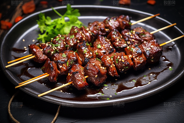 BBQ烧烤火热聚餐摄影图