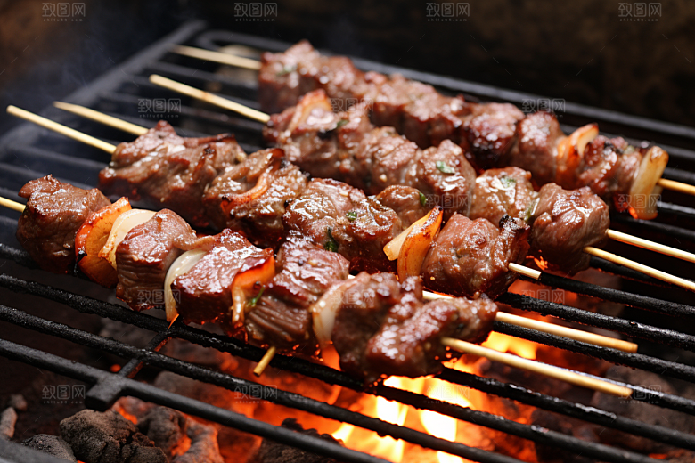 BBQ烧烤聚餐美味摄影图