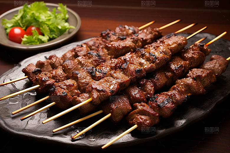 BBQ烧烤火辣肉食摄影图