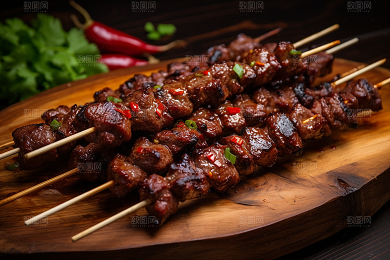 BBQ烧烤聚会肉串摄影图