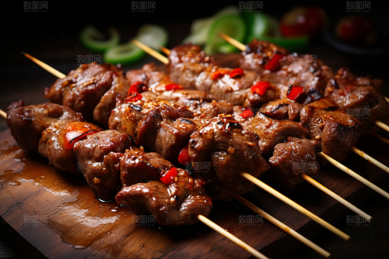 BBQ烧烤火辣美食摄影图