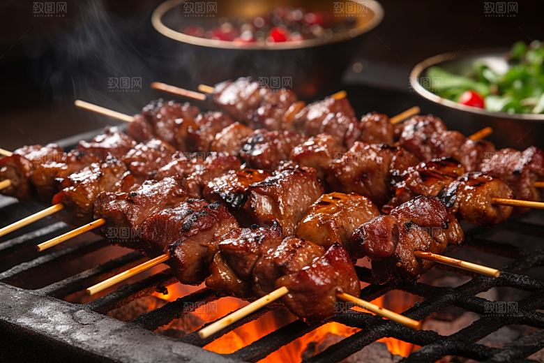 BBQ烧烤聚餐高清摄影图