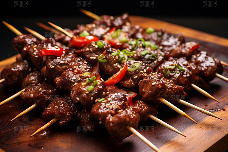 BBQ烧烤肉类美食摄影图