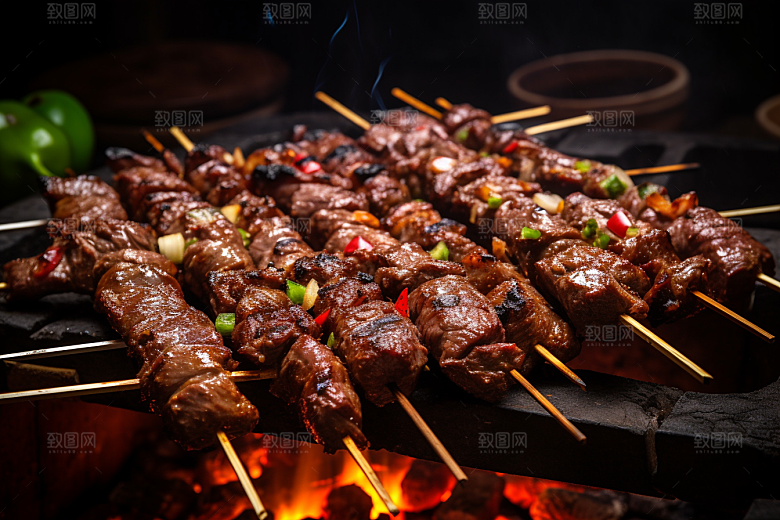BBQ烧烤肉类广告摄影图