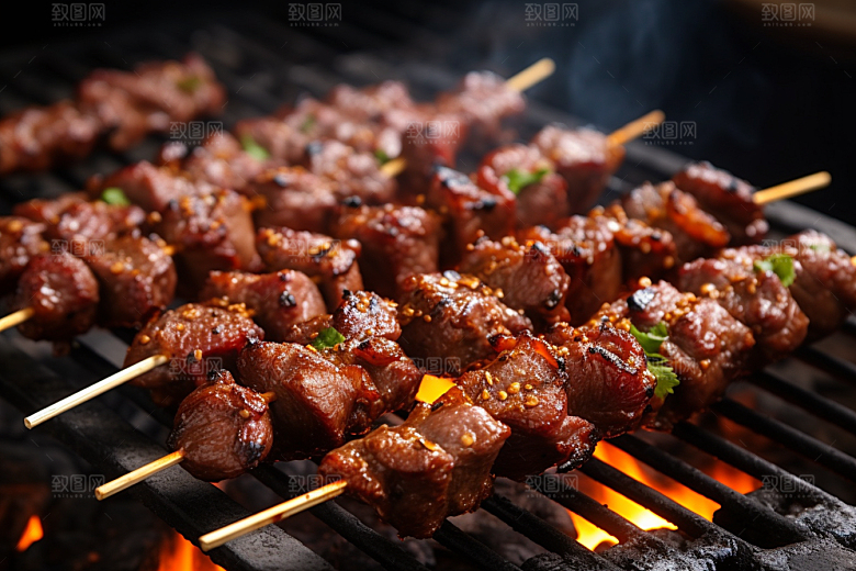 BBQ烧烤肉类美味摄影图