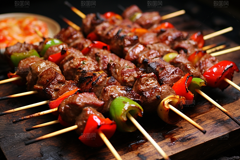 BBQ烧烤聚餐火辣摄影图
