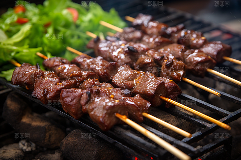 BBQ烧烤火辣广告摄影图