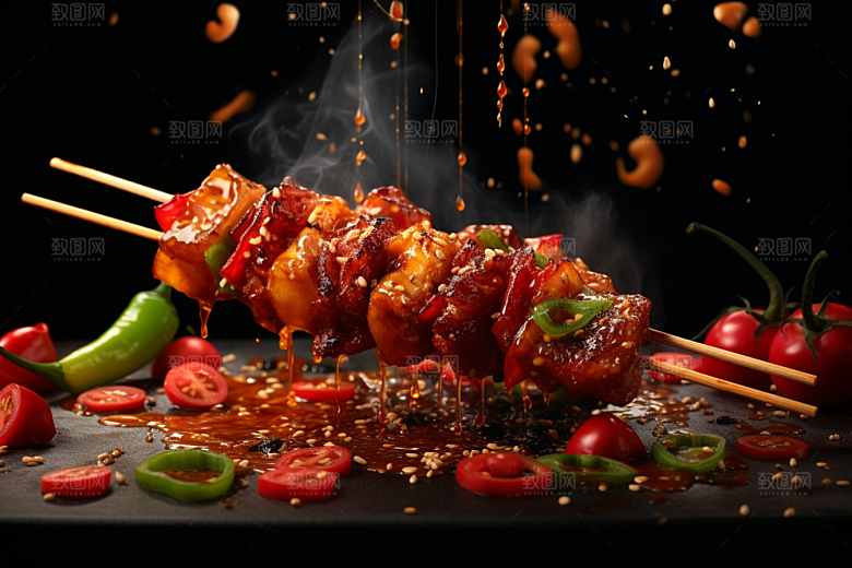 BBQ烧烤美味广告摄影图