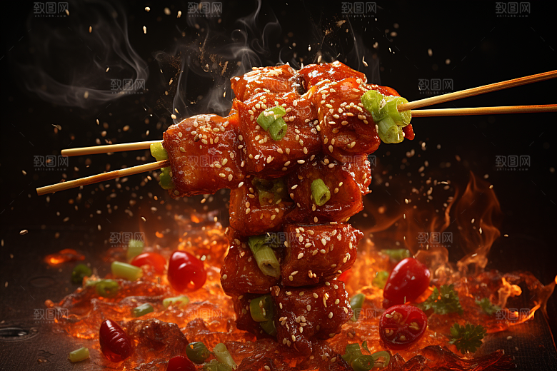 BBQ烧烤高清火热摄影图