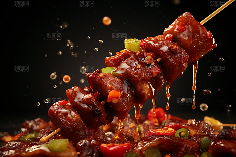 BBQ烧烤聚会烤串摄影图