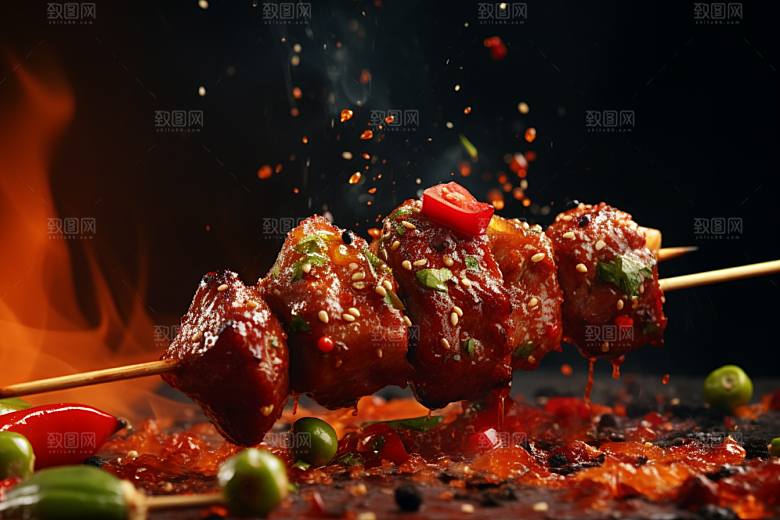 BBQ烧烤广告美食摄影图