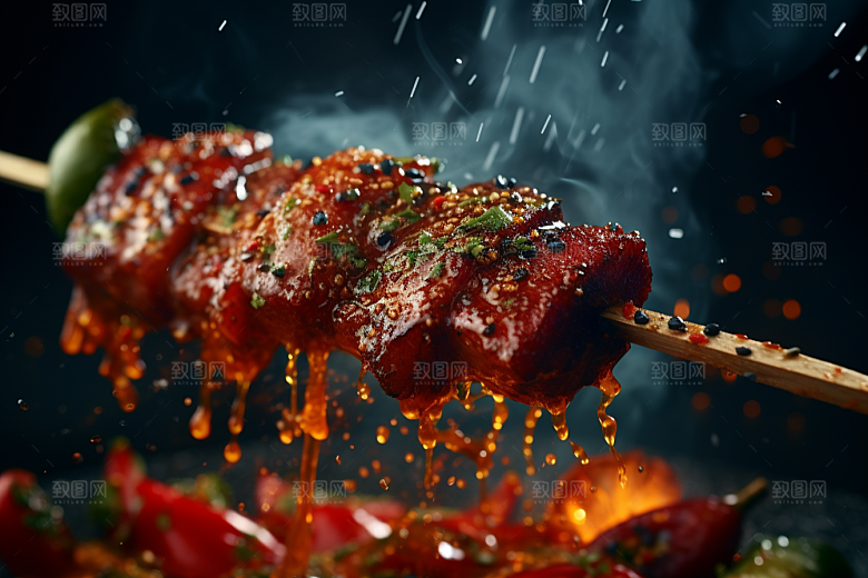 BBQ烧烤火热聚会摄影图