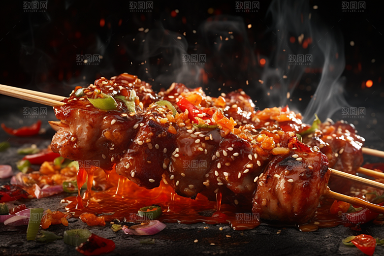 BBQ烧烤聚会聚餐摄影图