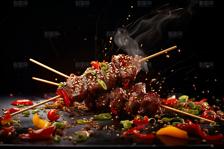 BBQ烧烤肉食高清摄影图