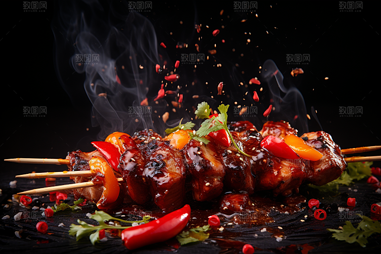 BBQ烧烤美味美食摄影图