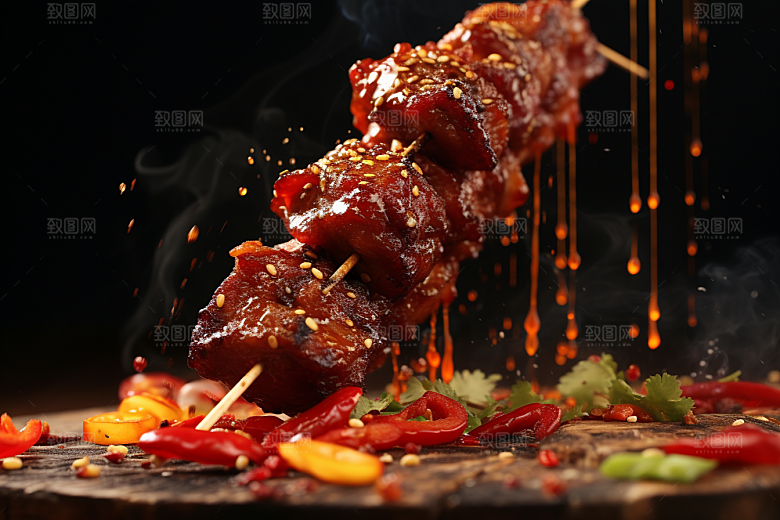 BBQ烧烤火辣火热摄影图