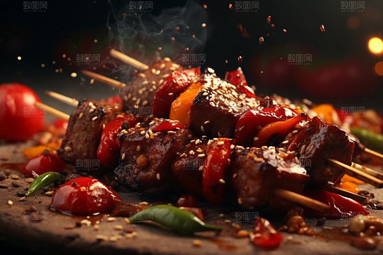 BBQ烧烤高清肉食摄影图
