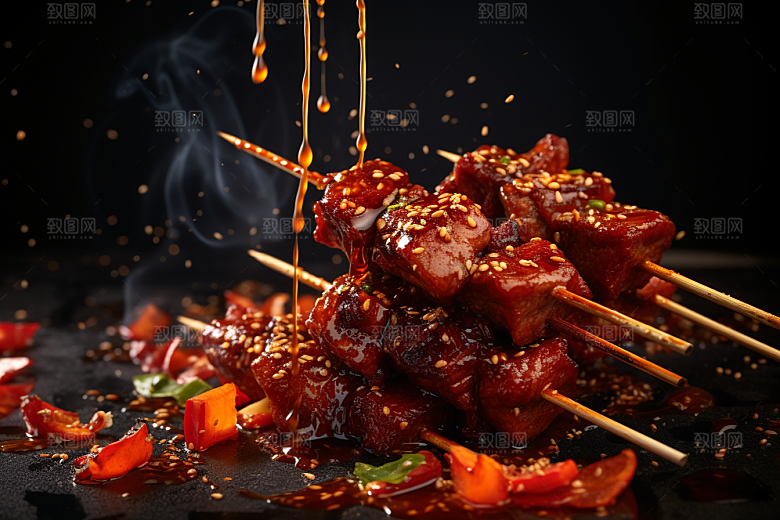 BBQ烧烤广告聚餐摄影图